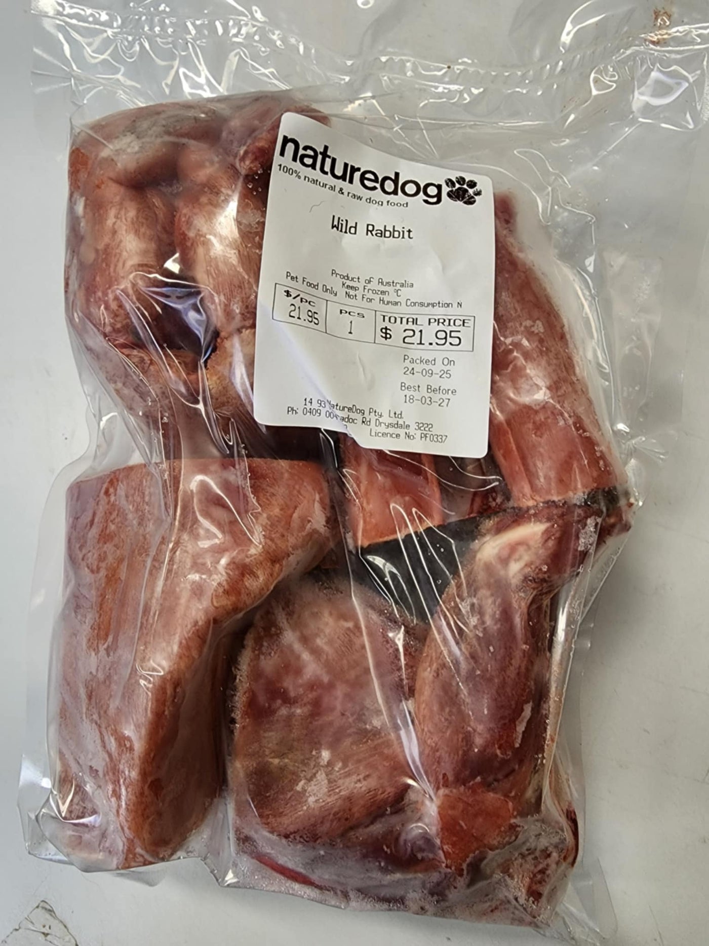 Wild Rabbit - dressed rabbit including organs